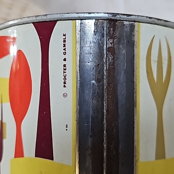 Vintage Tin Utensils Flour Coffee Can - Picture 4 of 6